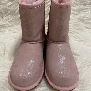UGGs in a pink glitter color
